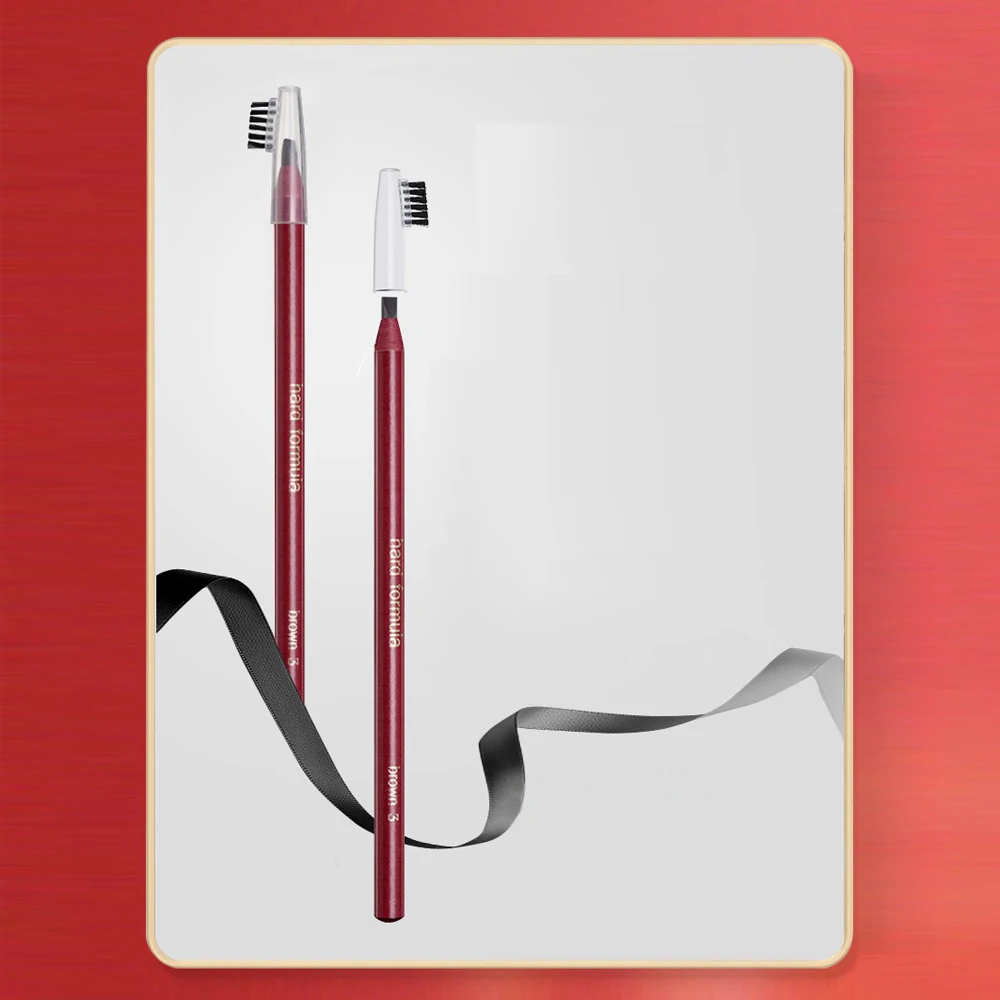 Galline Sopracciglia Maker Carta rossa Tirando Penna per sopracciglia Artista di trucco Ricamo semipermanente Posizionamento Penna dura tordo