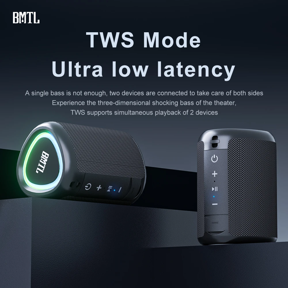 

XDOBO Go Killer Wireless Bluetooth Speakers,10W Full Bass Stereo Sound,TWS Pairing,RGB LED Light,10H Playtime,Portable Speaker