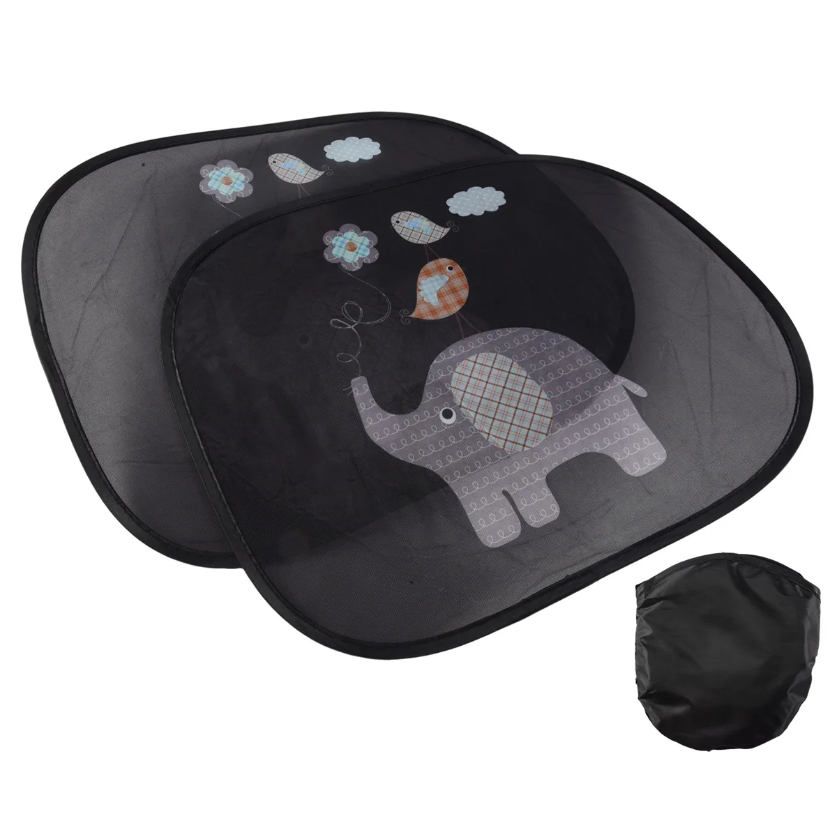 

AB06 Car Sun Shade Baby with UV Protection, Car Window Sun Shade for Children with Cute Animal Motifs, 44 x 36 cm, Set of 2
