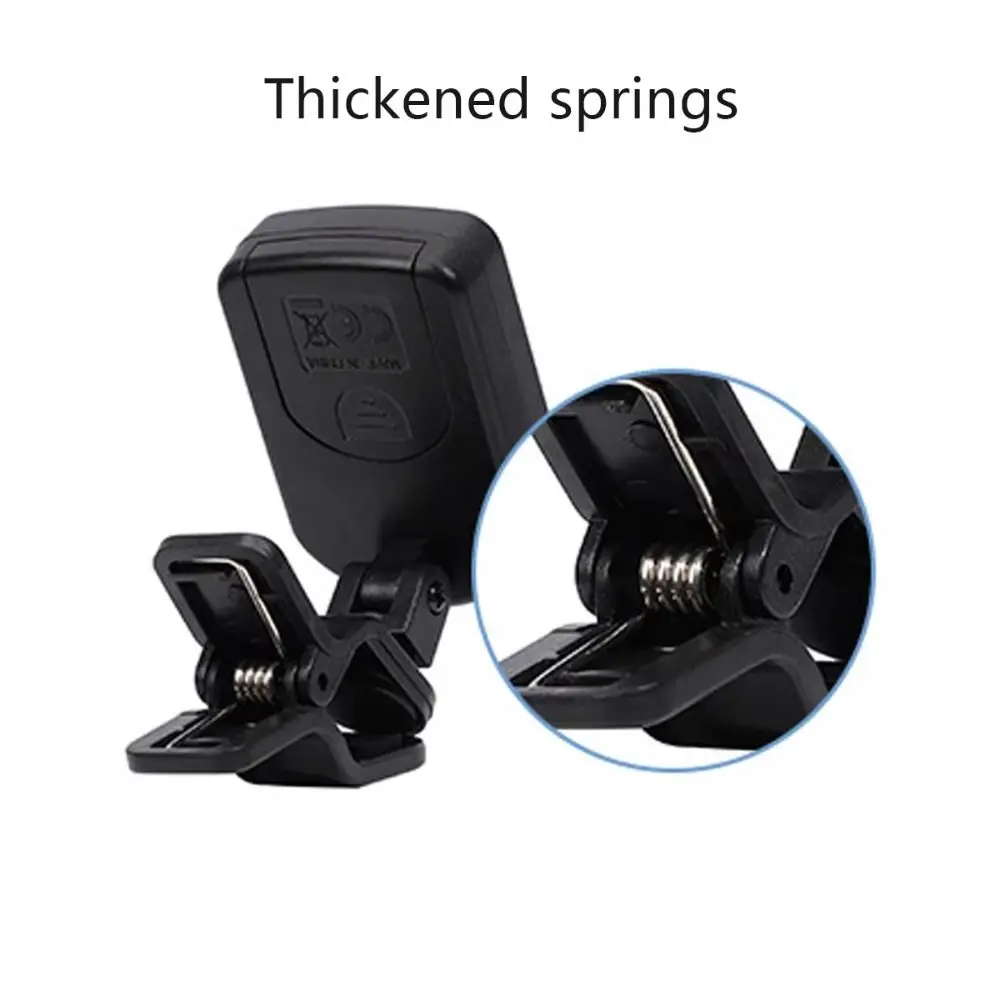 Clip on Mini Guitar Tuner LCD Display Classical Black Clip-on Tuner for Guitar 360° Rotatable Mini String Instruments Tuner