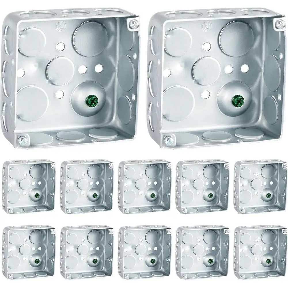 

Металлическая электрическая распределительная коробка глубокого квадратного типа, серебристая, из оцинкованной стали, для монтажа (4 x 4 дюйма, классическая, 12 шт.)