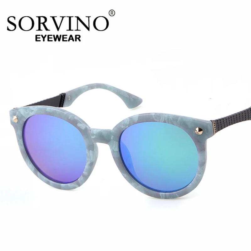

SORVINO Retro Polarized Round Sunglasses Women Jade Green Frame Chic Driving Sun Glasses Shades Eyewear Gafas De Sol Hombre