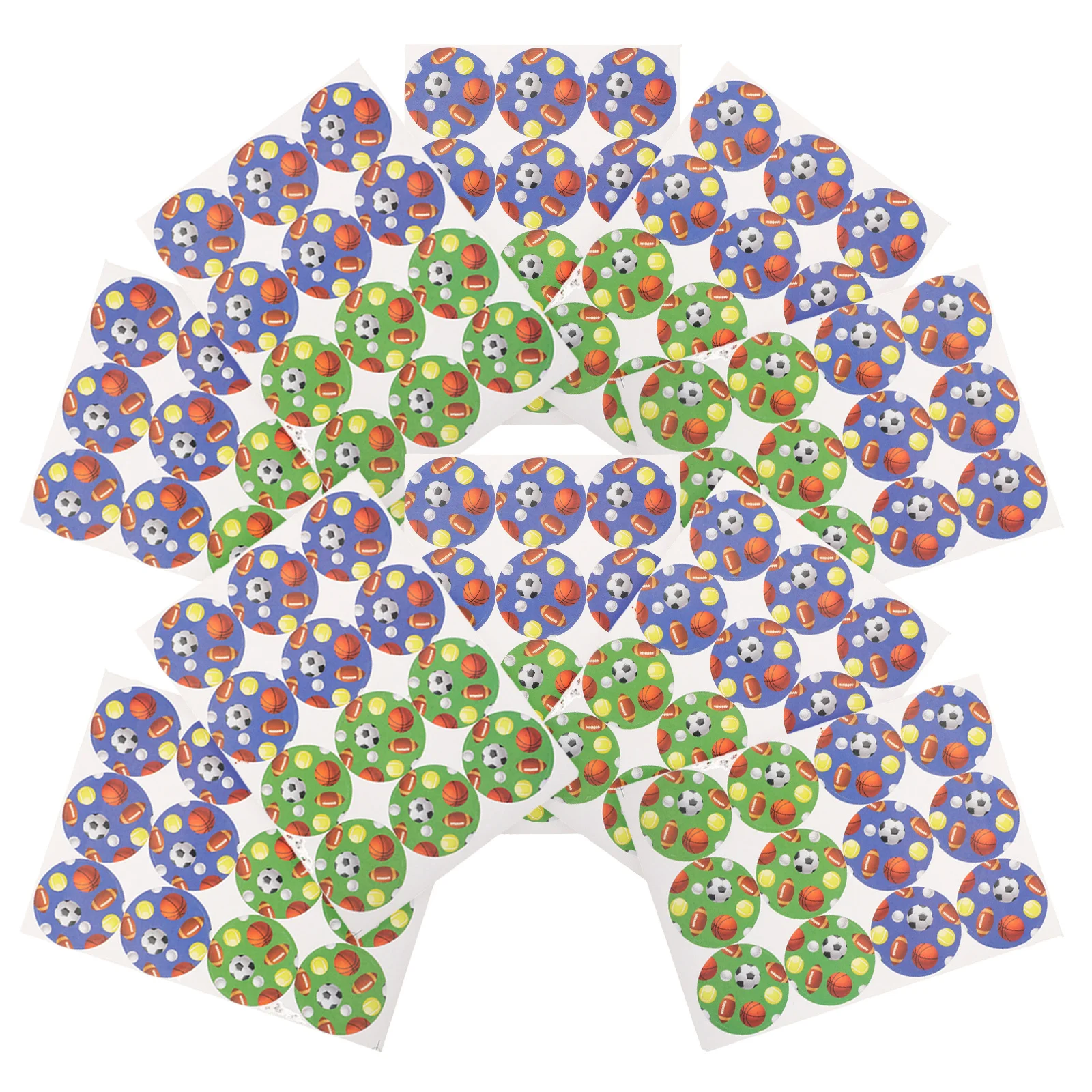 20 Sheets Candy Bag Stickers Decor Sports Ball Theme Party Favors Reward Classroom Decor For Water Bottles Laptops Phone