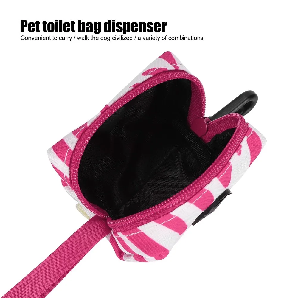 Oxford Cloth Pet Poop Bag Holder Lightweight Portable Dog Poop Bag Dispenser Compact Durable Pet Outdoor Poop Bag