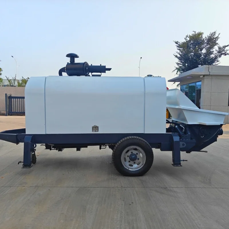 Mini Small Concrete Pump with Free Spare Parts Stationary Trailer Concrete Pump Machine