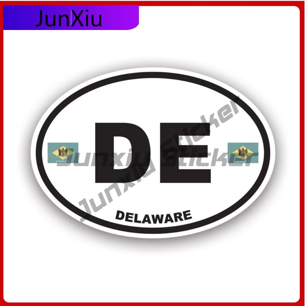 

Флаг Делавэра, овальный, устойчивый к выцветанию, водонепроницаемый, спортивный, для шлема, ноутбука, мотоцикла, съемная наклейка без остатка следов, классическая наклейка на бампер