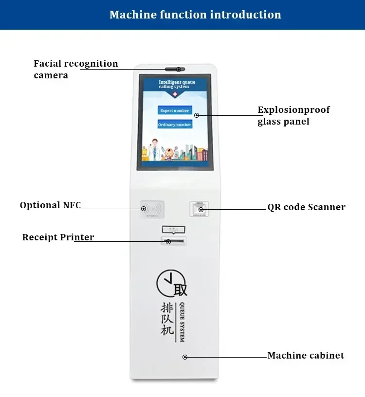 Hot SalesWireless Self-service Terminal, Electronic Management System All-in-one Machine Queuing And Calling Machine