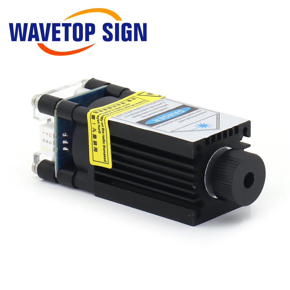 WaveTopSign Blue Laser Module 445nm 0.5W 1W 1.6W 2.3W 2.6W 5.5W 12VDC TTL PWM Control Signal for Laser Engraving Machine