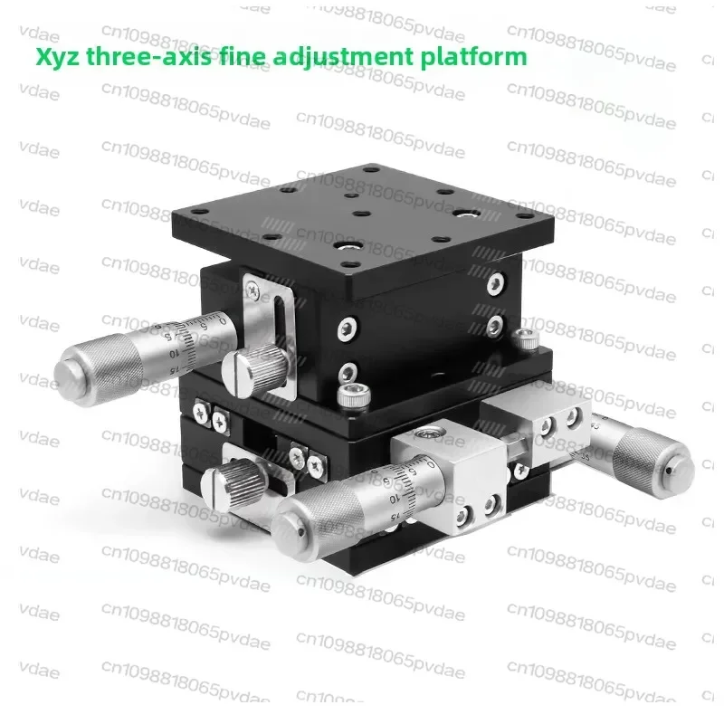 Tool Parts /60/80/90/125-RM XYZ Axis 40*40mm 60*60mm Trimming Station Manual Displacement Platform Linear Stage Sliding Table