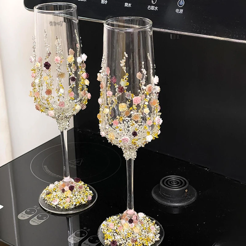 DSA Toast Cups Wedding Pair Toast Cups Tall Champagne Cups Material Pack Wedding Engagement Gifts