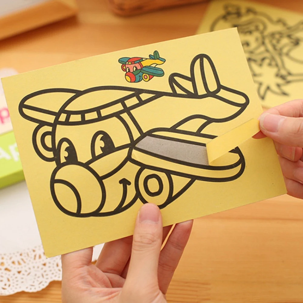 Childrens DIY Sand Art Kit Cartoon Doodle Gift Preschool IQ Craft Making Colorful Sand Art Toy 3 Sizes view 4