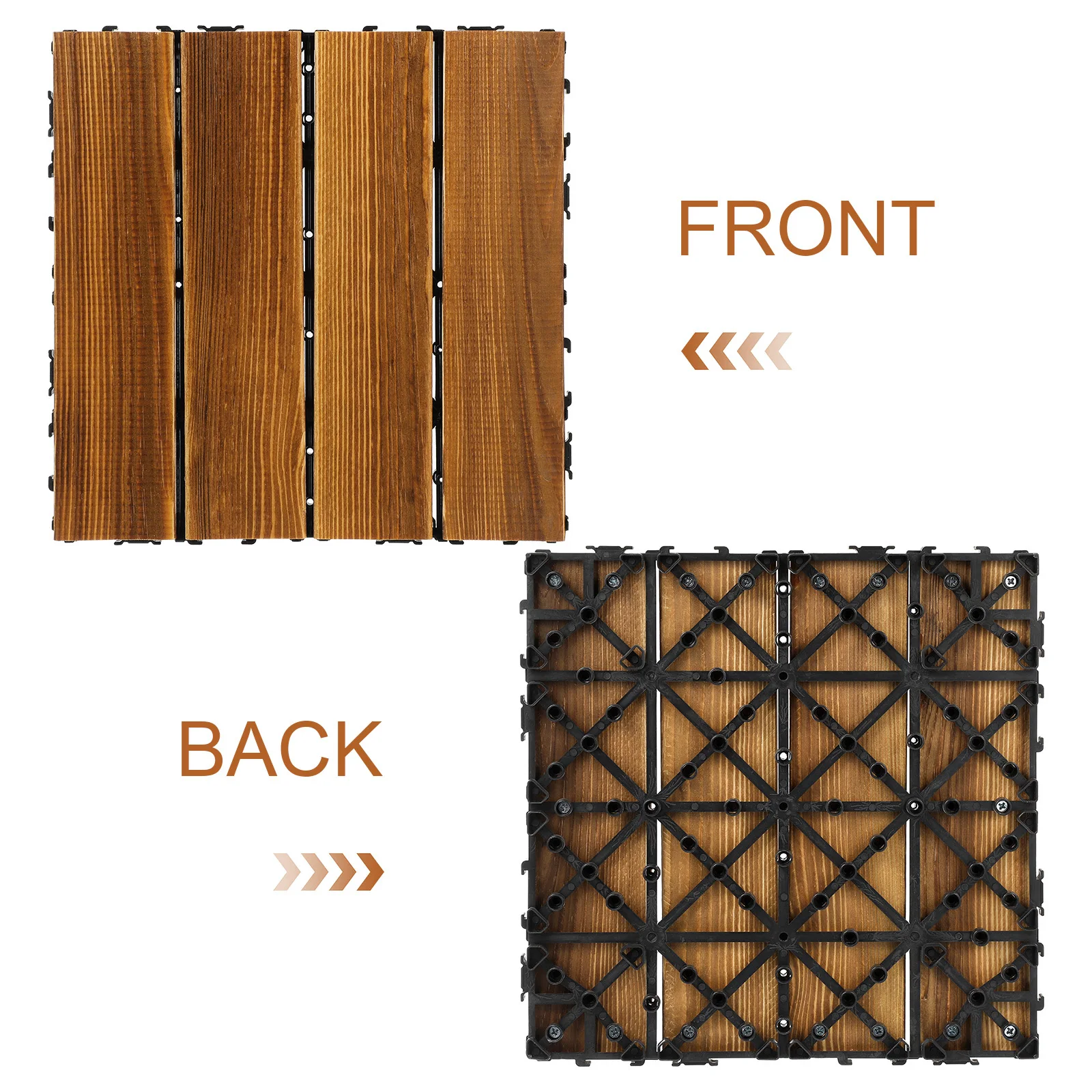 

Outdoor Anti-Corrosion Wooden Flooring Patio Deck Tiles Interlocking Wood Balcony Deck Tile Durable Flooring Patio Floor Tiles