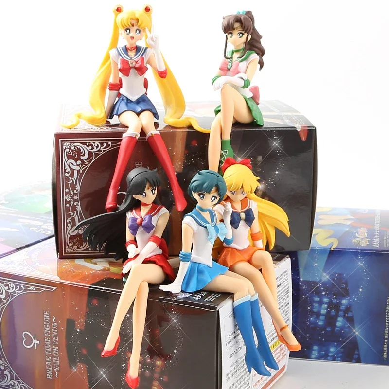 

Anime Sailor Moon Model Hino Rei Car Accessories Collection PVC Doll Sailor Mars Jupiter Mercury Venus Figures Toys Gifts