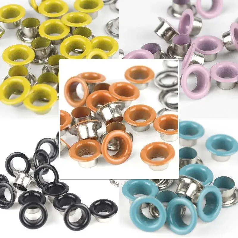 500 Sets 5MM Metal Eyelets with Grommet for Leathercraft Shoe Belt DIY Scrapbooking Cap Bag Tag Clothes Accessories