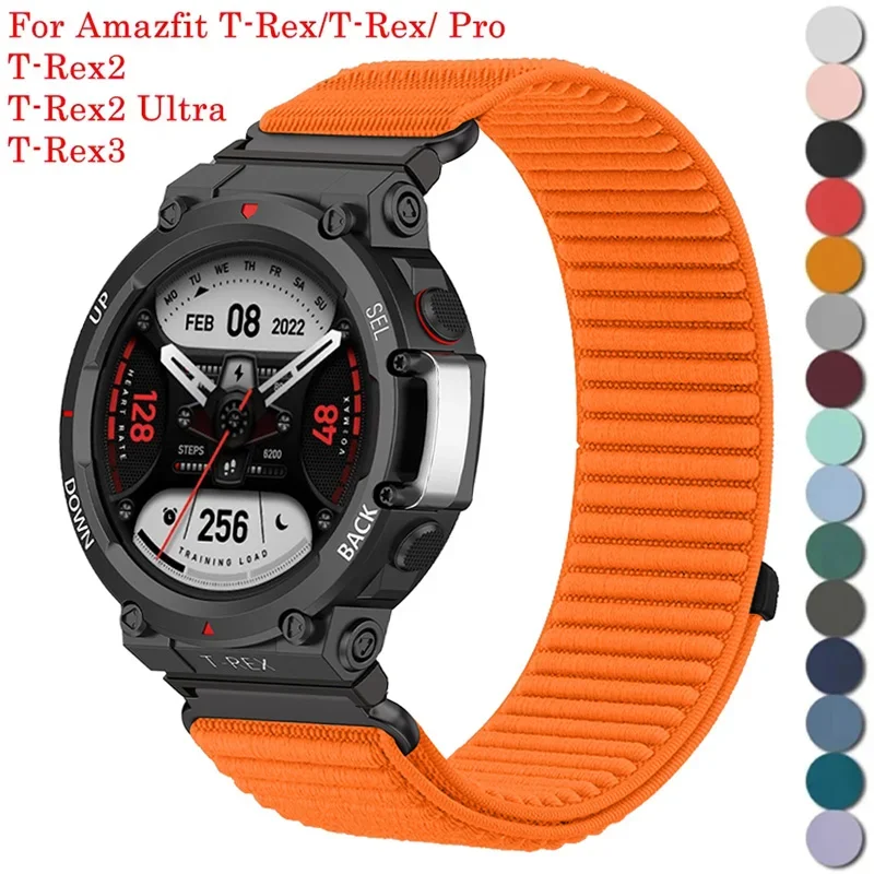 Nylon Loop Strap For Huami Amazfit T-REX 3/2 Smart Watch Band Women Men Bracelet For Amazfit T-Rex/T-Rex Pro Wristband Correa