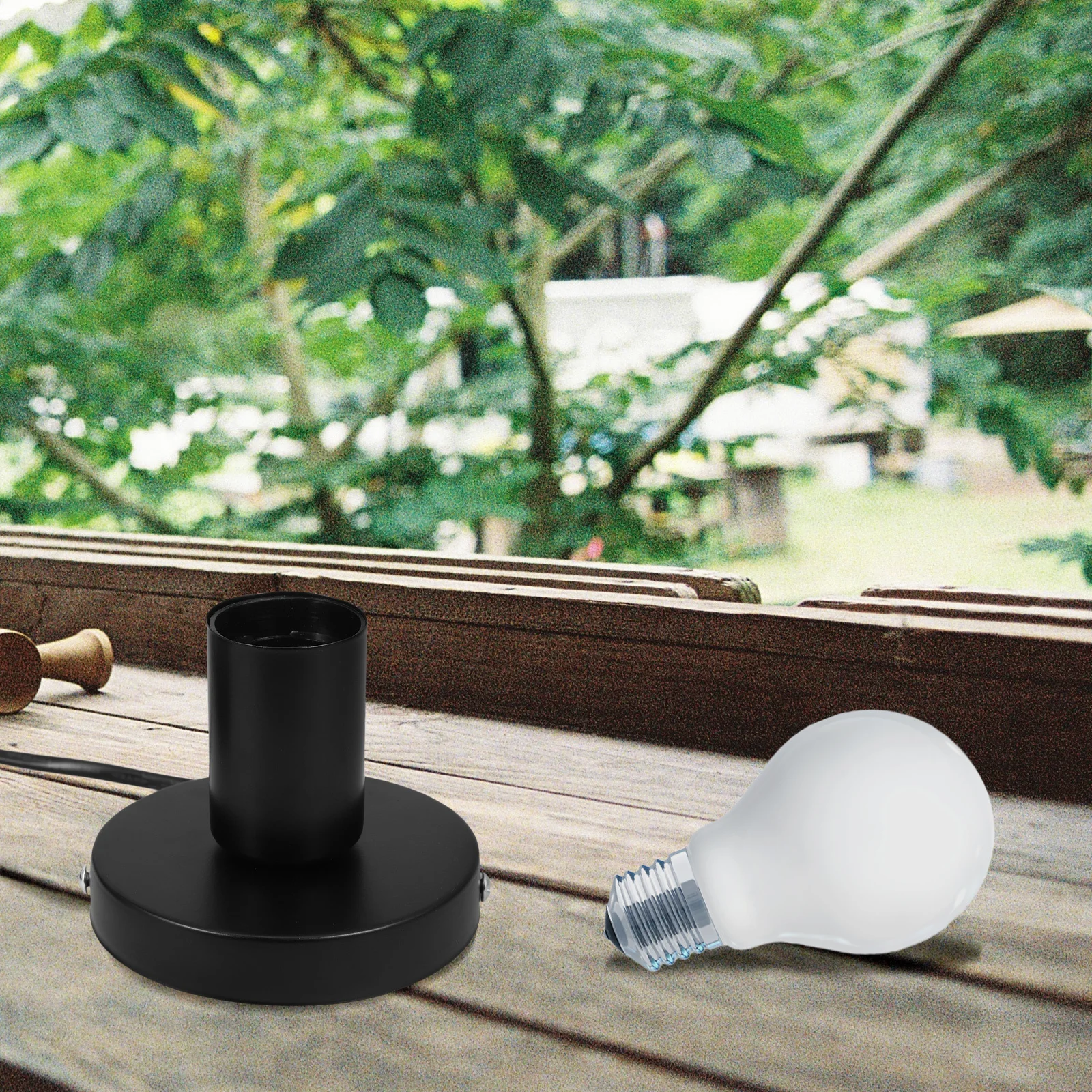 

Industrial Table Lamp Base Small Metal Desktop Light Socket Vintage E27 Screw Bulb Holder Base Cord Switch Us Plug