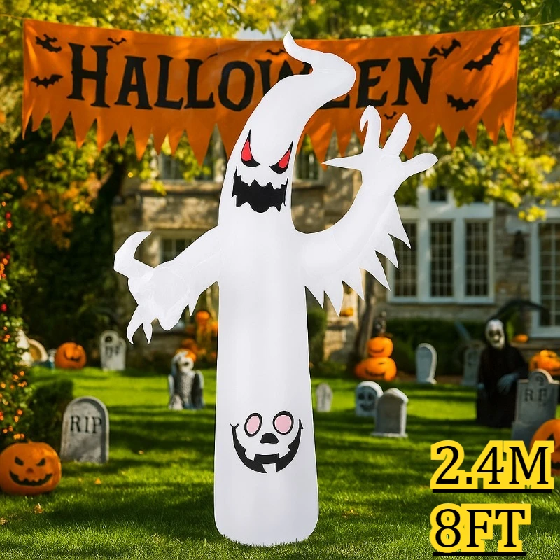 8ft-holiday-lighting-halloween-inflatable-toys-flame-white-ghost-solar-term-decoration-led-light-up-lawn-outside-blow-up-model