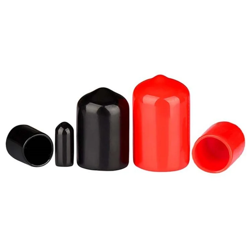 Protetor de rosca de pvc, luva protetora de borracha macia, redonda, tampa protetora de rosca de pvc, manga de tubo de plástico id1.5mm ~ 60mm