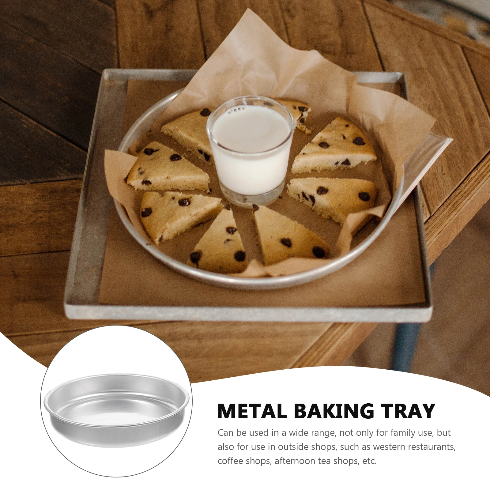 

Aluminum Alloy Baking Tray Oven Pan Multifunctional Heat Resistant Pancake Kitchen Restaurant Durability Thermal
