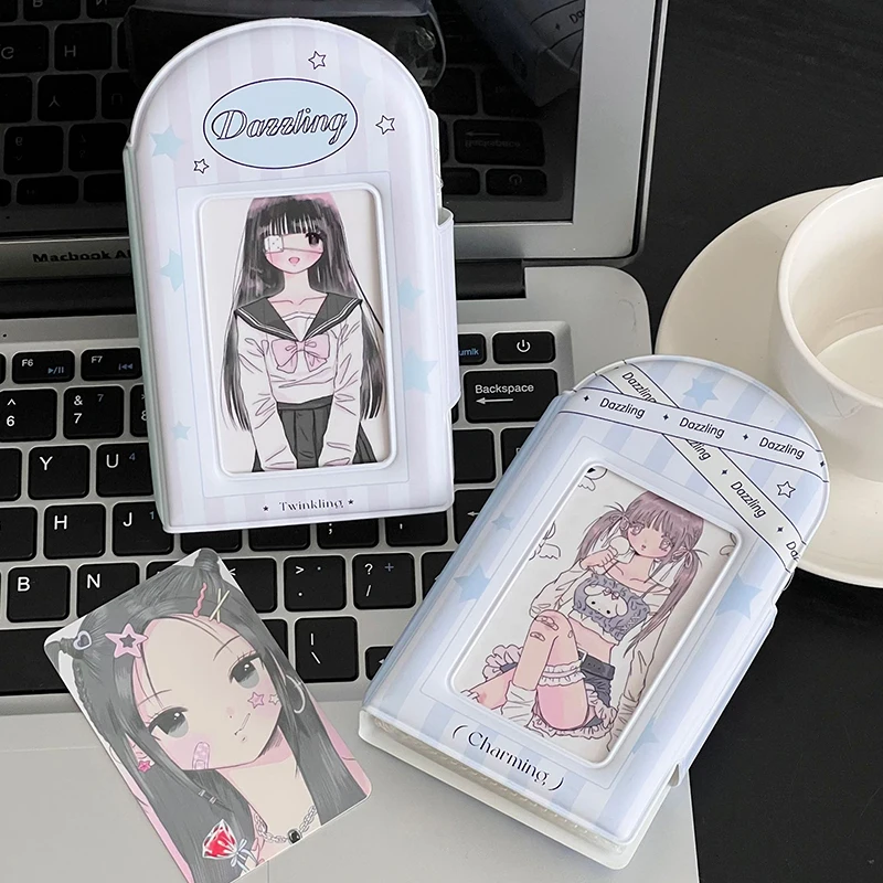 3 Inch Photo Album Card Storage Photocard Holder Sweet INS Hollow Photo Album Idol Card Collection Book