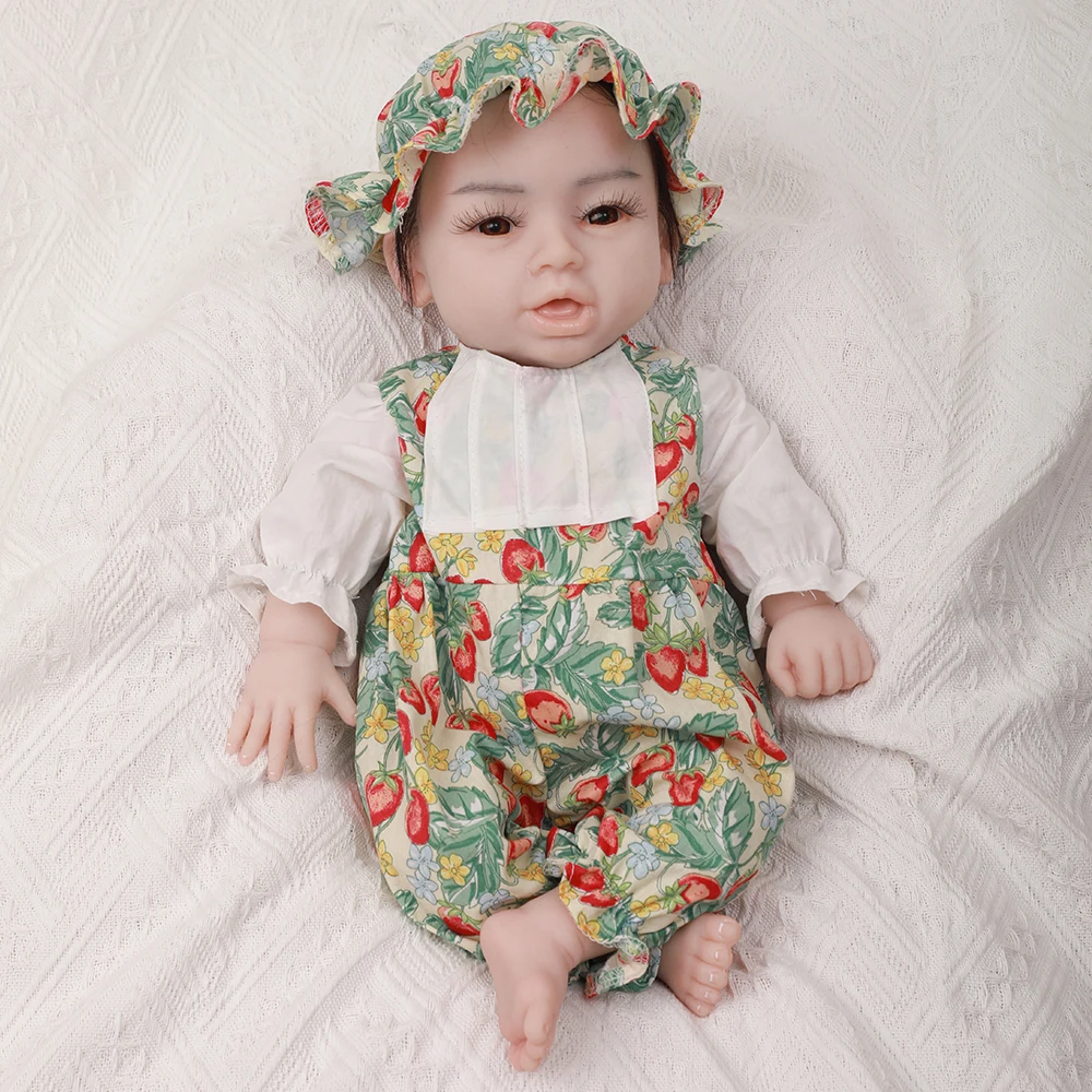 Herpinker 100% Silicone Reborn Baby Dolls Painted Realistic Newborn Lifelike Bebe Doll Wholesale Toys for Children Christmas Gif