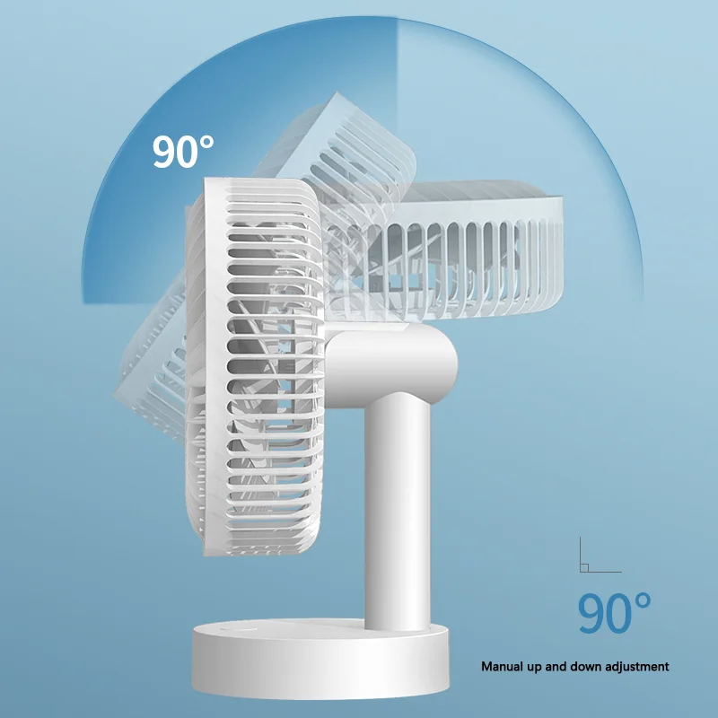 مروحة سطح المكتب المحمولة القابلة لإعادة الشحن من Xiaomi مقاس 8 بوصة، مروحة USB صغيرة للمنزل والمكتب والتخييم في الهواء الطلق ومروحة تبريد الهواء ومؤقت متأرجح