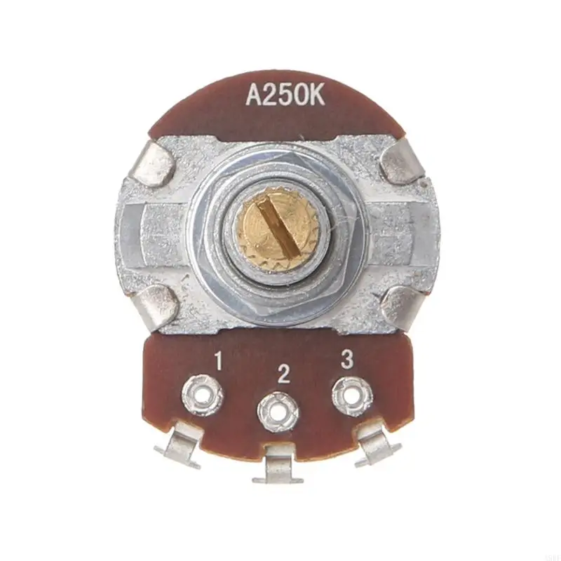 A9BF A250K Potentiometer Splined Pot Electric Guitar Bass Effect Amp Tone Volume Part