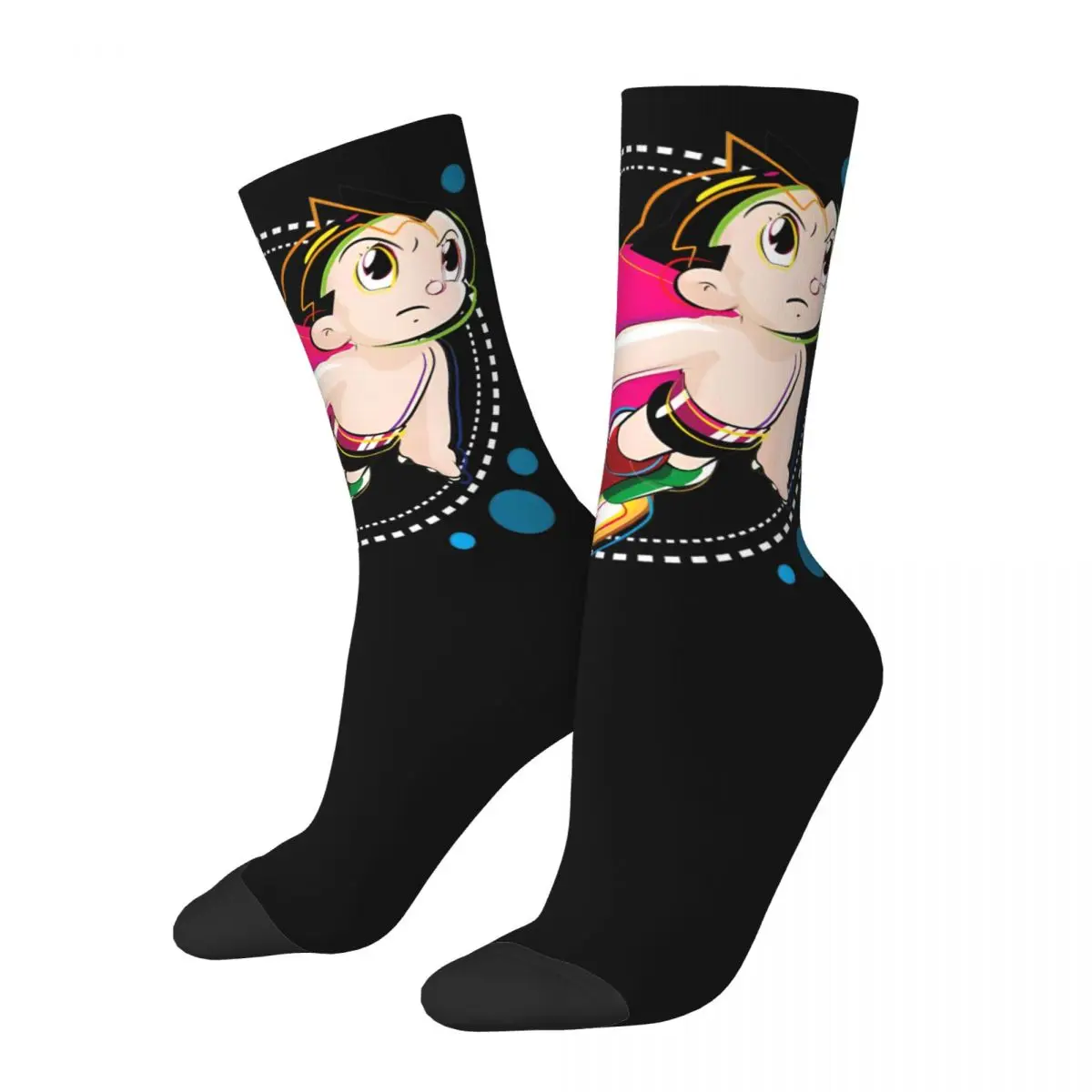 

Winter Warm Colorful Unisex Astroboy Astro Boy Anime Robot Kid Socks Breathable Basketball Socks