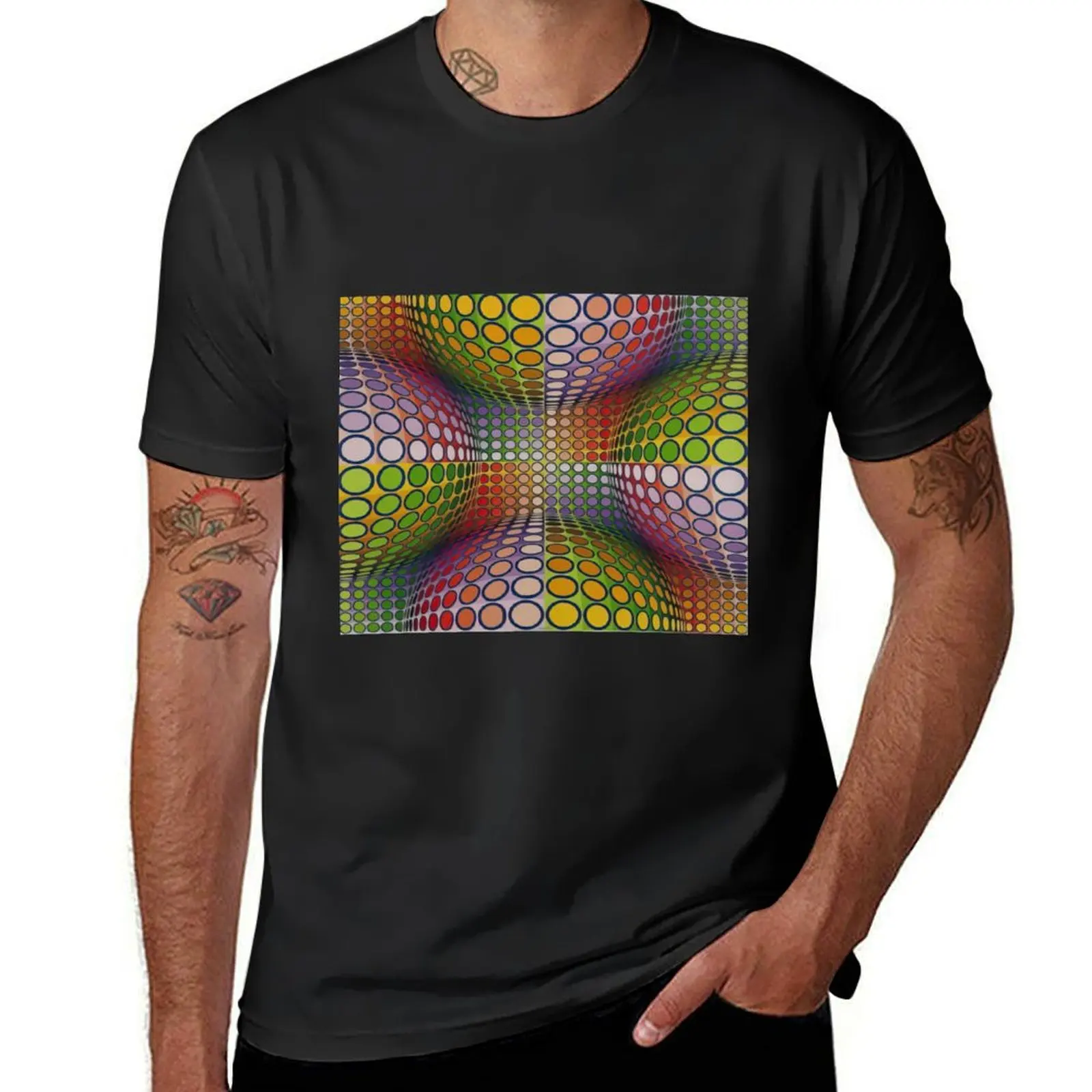 Victor Vasarely T-Shirt animal prinfor boys cute tops Aesthetic clothing hippie clothes plain white t shirts men