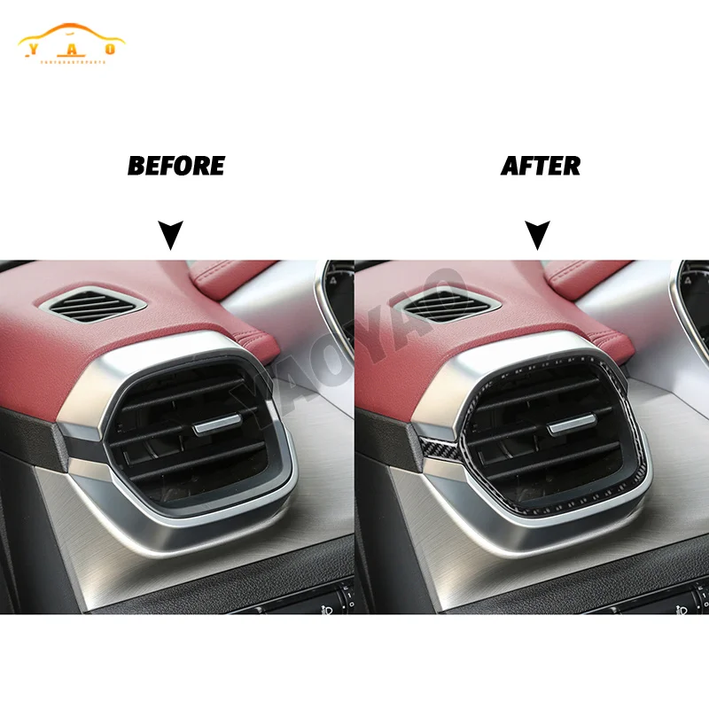 لوحة أداة منفذ الهواء ملصق من ألياف الكربون لـ Proton X50 Geely Coolary ملحقات الديكور الداخلي للسيارة #5