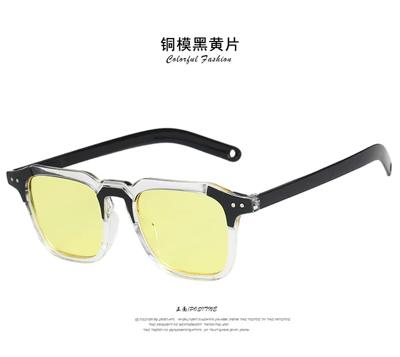 Vintage Quadratischen Rahmen Sonnenbrille Mode Trendy Männer Frauen Shades Brillen Sonnenbrille Sommer Frühling Kühle Retro Weibliche Brillen – Detail 12
