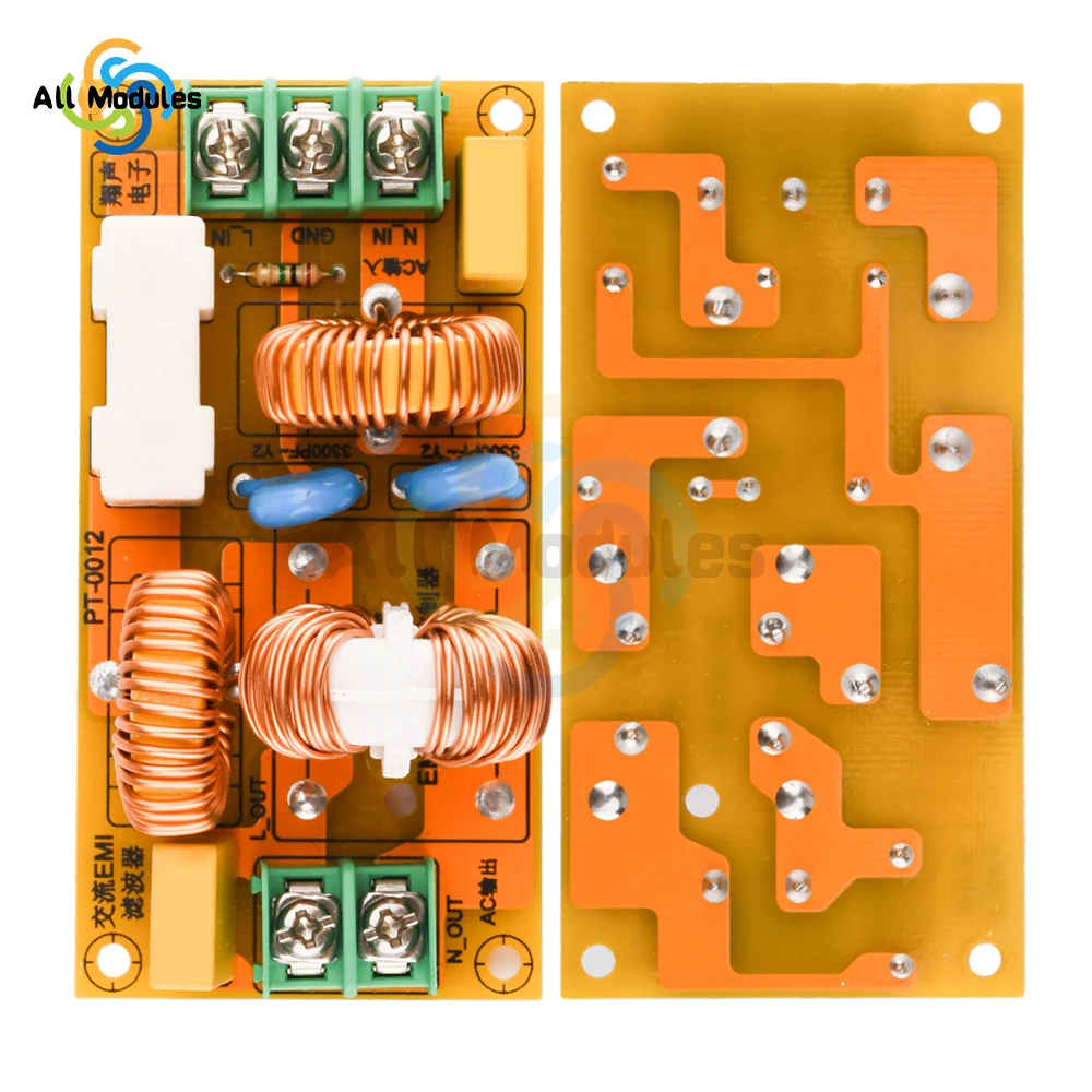 Power Supply Filter EMI High Frequency Filter EMI Power Filter AC110-220V 2A 4A 10A 20A Filtering Board