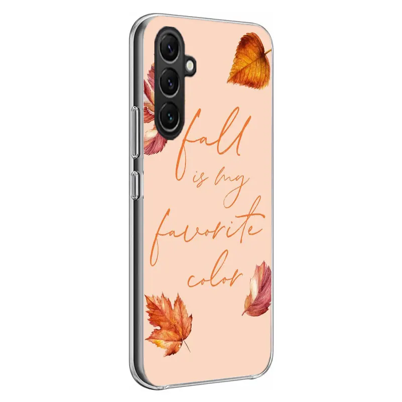 Lanterna di zucca Halloween Maple leaf Clear Phone per Samsung Galaxy A55 A35 A25 A15 A05S A04S A14 A24 A34 A54 A03S A13 A23 A33 A