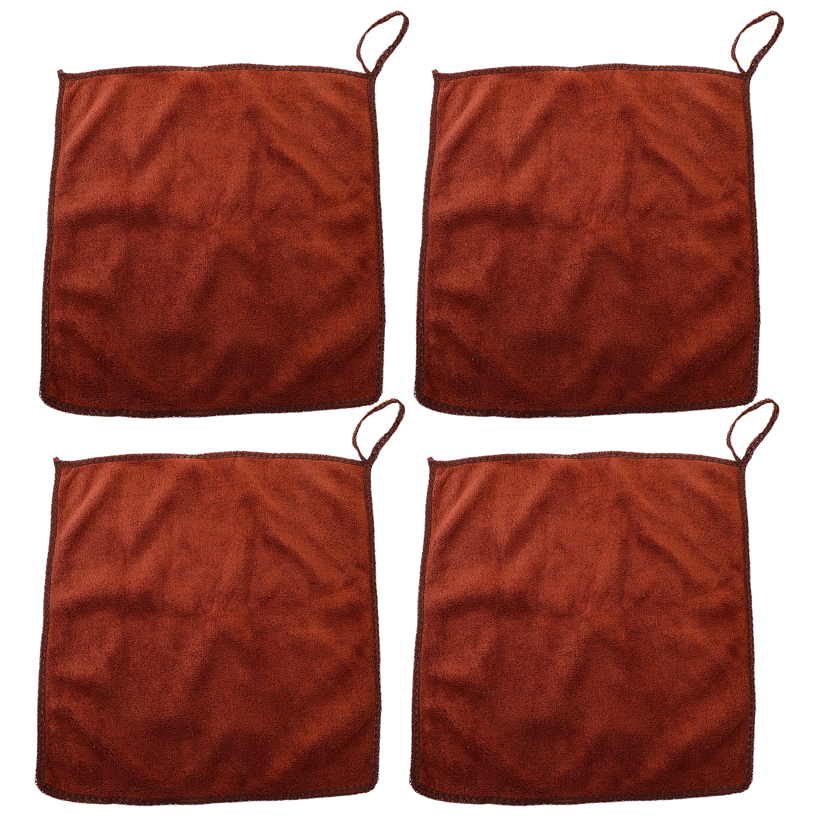 4 قطع من مناشف الوجه المربعة المصنوعة من الألياف الدقيقة الصديقة لتنظيف الوجه والسفر والمنزل، قماش غسيل ماص مقاوم للبهتان