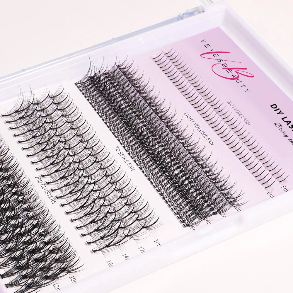 

Veyesbeauty InstaVolume DIY Cluster Lashes One More + Series Dropshipping Bottom Lower Eyelash Extension Natural Segmented Lash