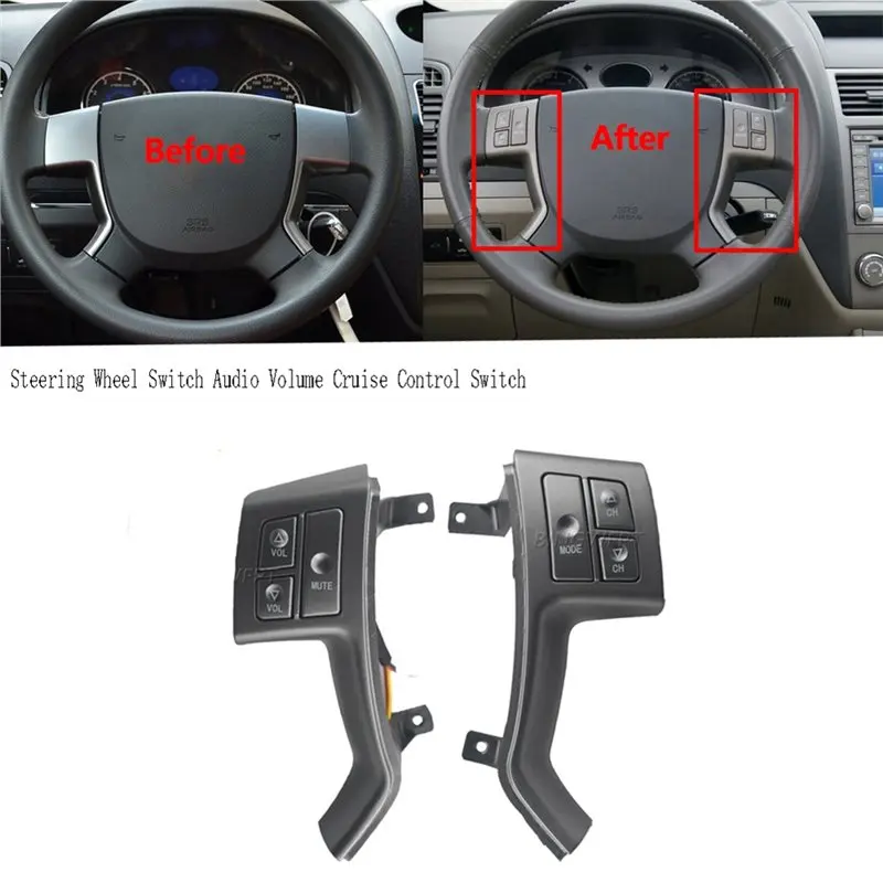 مفتاح التحكم العملي متعدد الوظائف لعجلة القيادة لجيلي إمجراند EC7 EC718 2008-2012 حجم الصوت والتحكم في السرعة #3