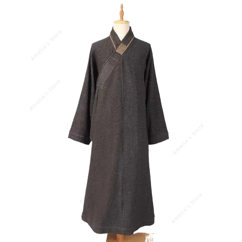 

Traditional Buddhist Monk Robe Da Gua - Thick Cotton Long Sleeve Temple Wear for Monks Masters Autumn/Winter Style