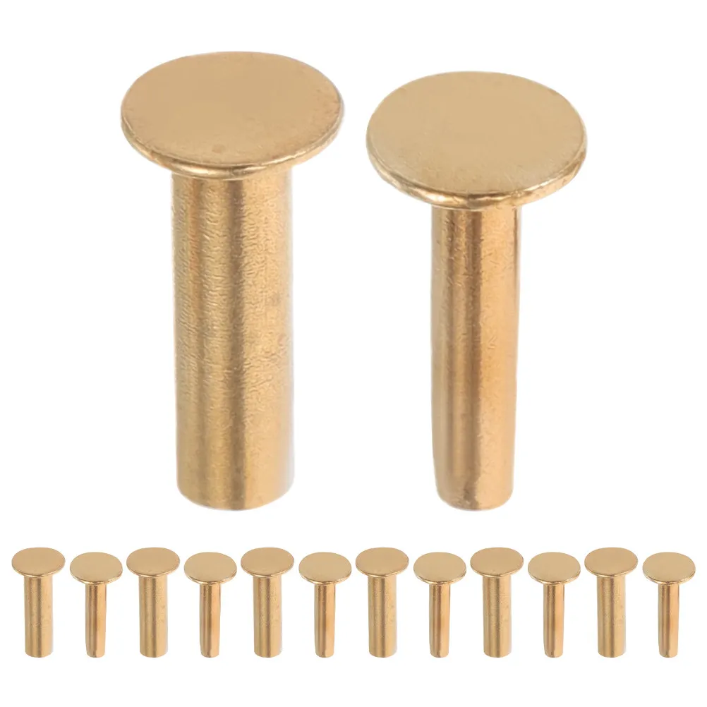 7Pairs Premium Copper Knife Handle Pins DIY Rivet Kit Precision Made for Stable Handle Attachment Kitchen Knives Cutlery Repair view 4