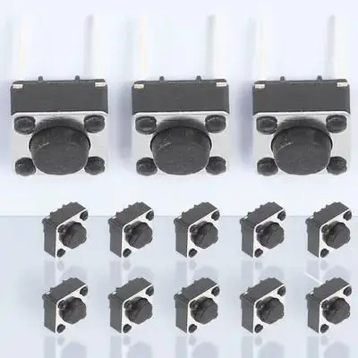 

100pcs Replacement Push Button Switch Tactile Light Touch Switches for PCB Momentary Switch Breadboard Electronic Devices Easy