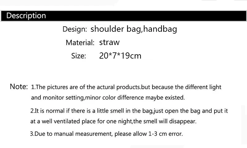 Bohemian Style Straw Handbag High Quality Multi-functional Shopping Bag Suitable For Travel and Vacation