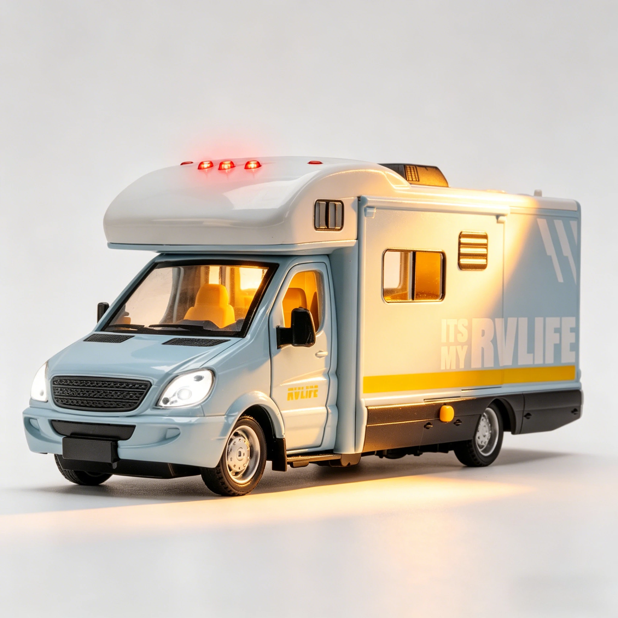 

1:32 Scale Camping RV Alloy Diecast Car Model Toys Sound Light Campervan RV Trailer Vehicles Childrens Toy Gifts Collection