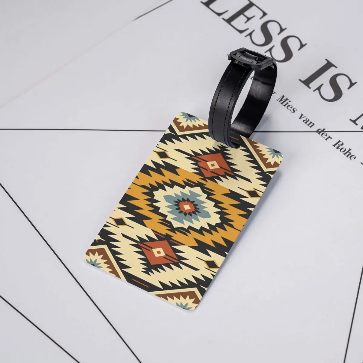 Native American Patterns Gepäckanhänger für Reisekoffer, Sichtschutz, Name, Ausweis