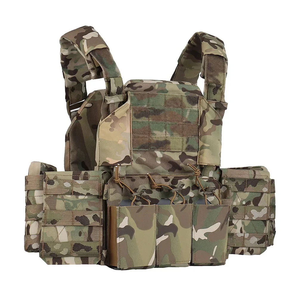 THORAX Tactical Plate Carrier With Triple Magazine Pouch MOLLE  Combat Hunting Vest Front Bag & Rear Bag Airsoft Gear