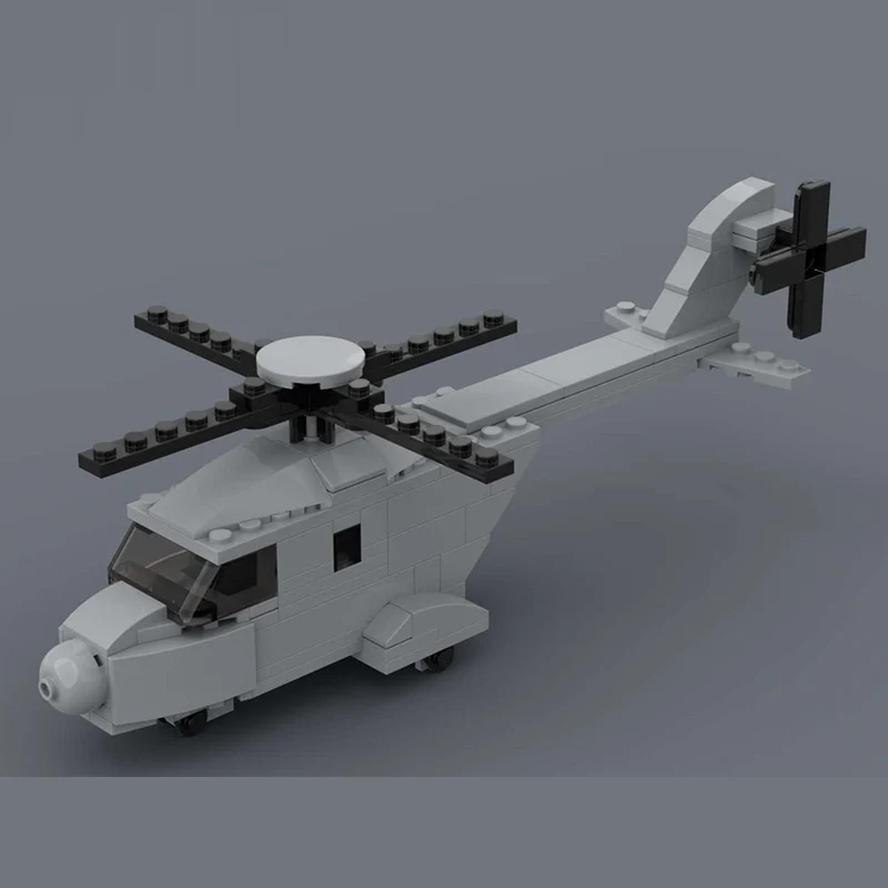 Military Nieuport Helicopter 90 Model MOC Building Bricks War Equipment Modular Technology Gifts Holiday Assemble Children Toys