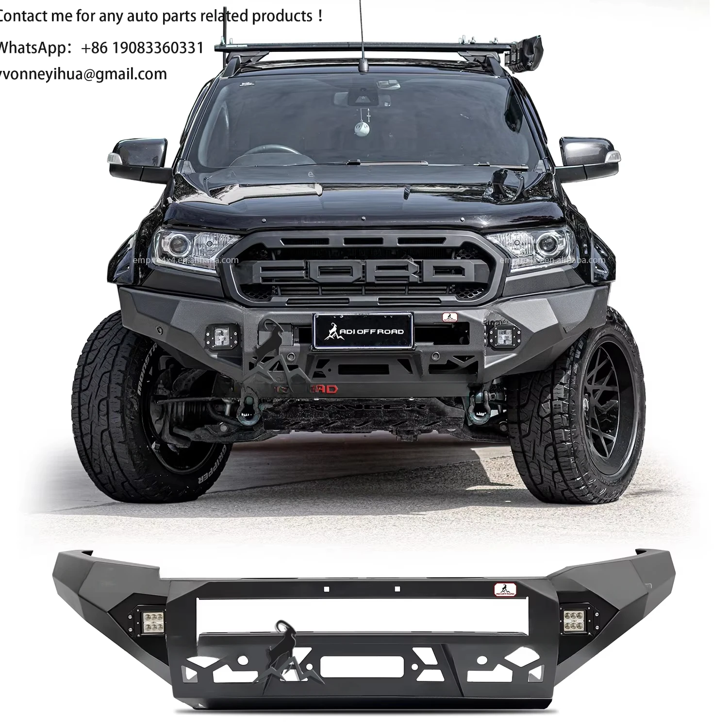 F11 Series 4x4 Off Road High Quality Steel Rear Bumper Front Bumper Bull Bar for Ranger Xlt Xls Wildtrak Px2 Px3 T7 T8 2016~2021