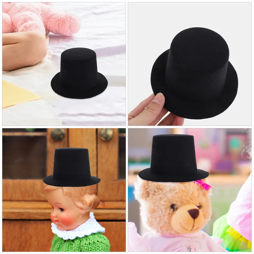 Small Mini Top Hat Decorative Cap for Crafts Cosplay Dress Up Cute Tiny Hats Accessories Small Tops Hat