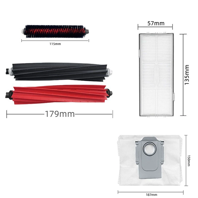 Kit d'accessoires en plastique pour aspirateur robot Roborock, pièces de rechange, appareils électroménagers, S8, S8 +, S8 Pro, G20