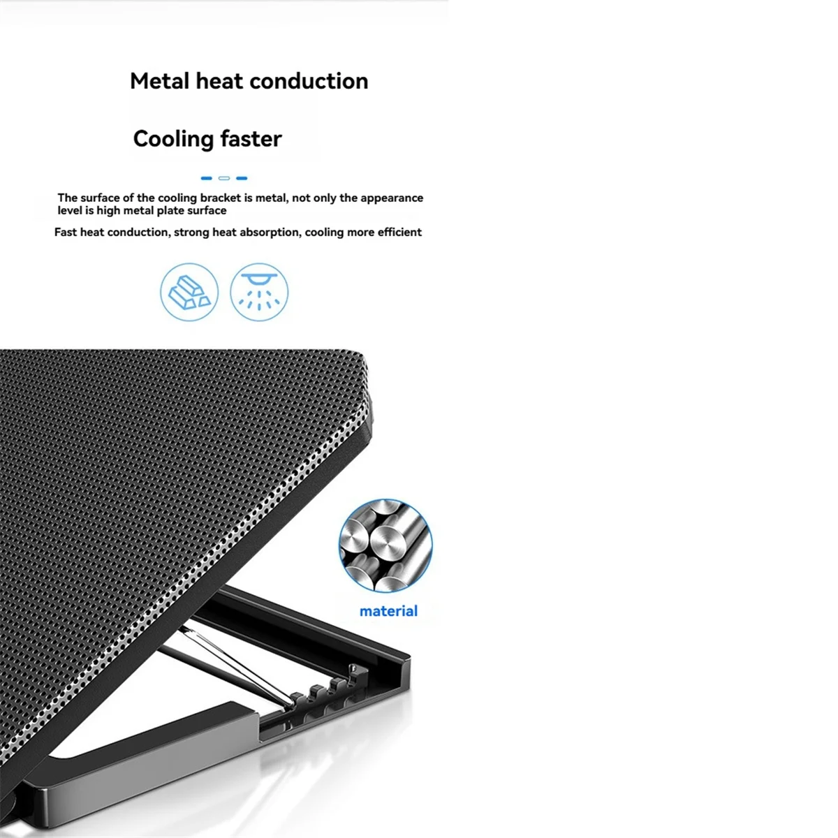 

Розничная торговля! Кулер для ноутбука, охлаждающая подставка для игрового ноутбука с USB-подставкой для ноутбука, кулер для ноутбука, регулируемый угол скорости ветра A