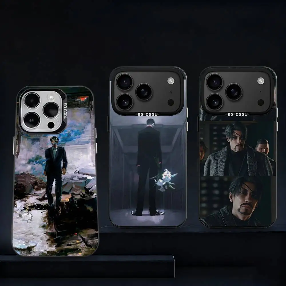 Etui na telefon Y-Yakuza 0 do iPhone'a 17, 16, 15, 14, 13, 12, 11, Pro, XS, Max, Plus, Mini, SE4, E IMD Matte Black