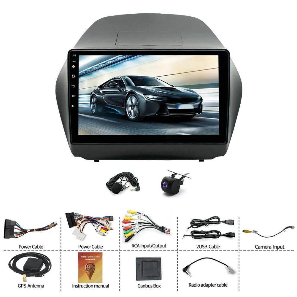 10.1inch Car Stereo Radio For Hyundai Tucson IX35 2010-2015  4+64G GPS Navigation For Carplay Android 15 Bluetooth WiFi Radio